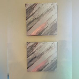 Pink & Gray Wall Canvas